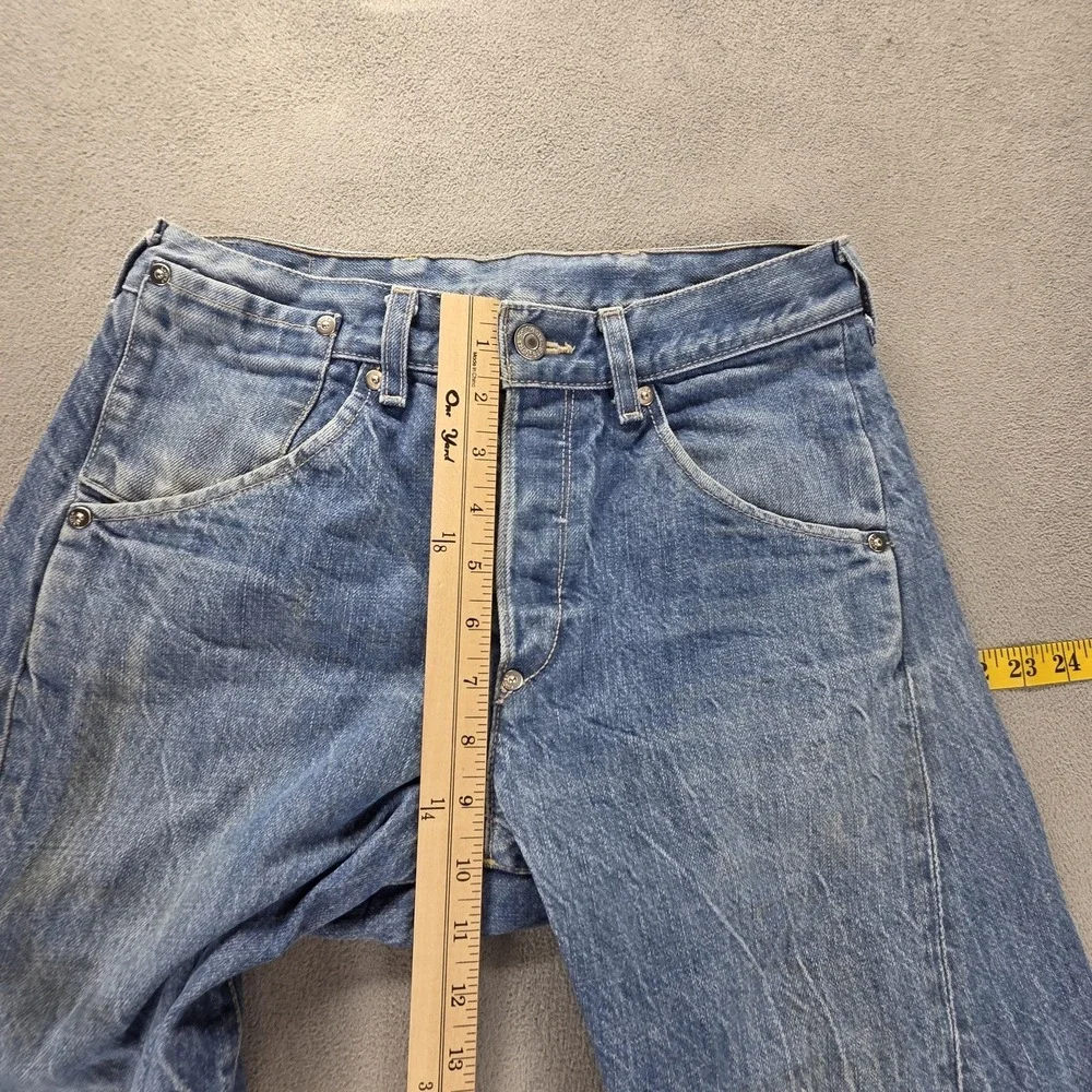 VTG Levis Engineered Jeans Mens Blue Twisted Buckle Back One Pocket Fits 28x28